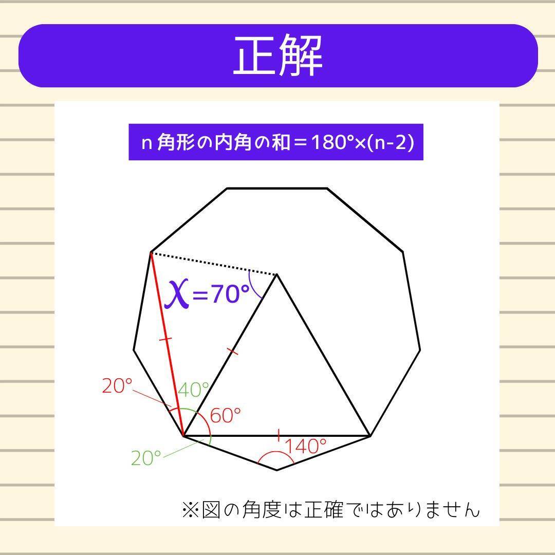 【角度当てクイズ Vol.2391】xの角度は何度？＜全3問＞