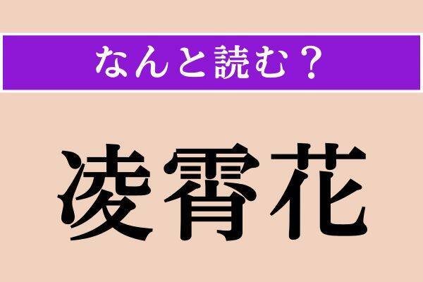 【難読漢字】「凌霄花」「幾肉亜」「屡次」読める？