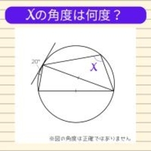 【角度当てクイズ Vol.2130】xの角度は何度？