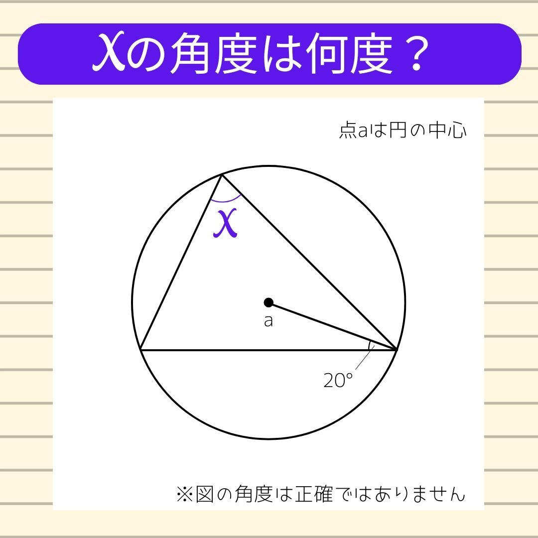 【角度当てクイズ Vol.1042】xの角度は何度？