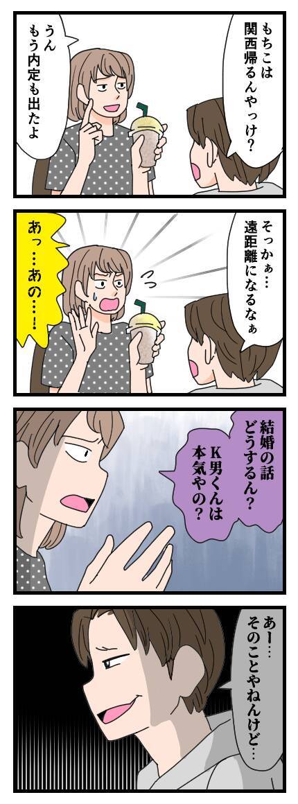 大学卒業後、地元には帰らないK男　結婚の話はどうするの!?