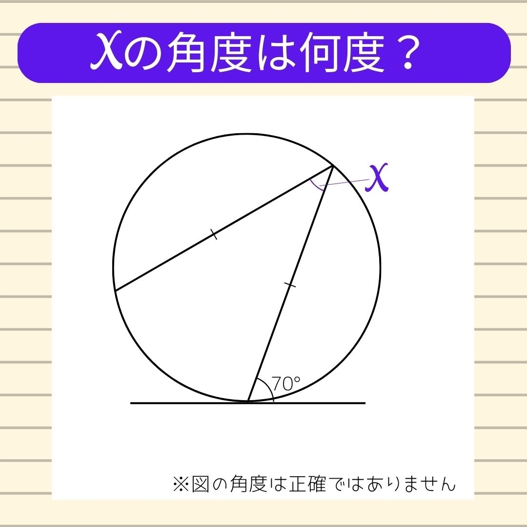 【角度当てクイズ Vol.346】xの角度は何度？