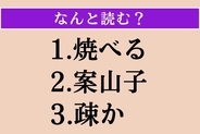 【難読漢字】「焼べる」「案山子」「疎か」読める？