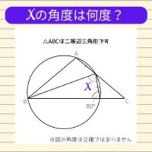 【角度当てクイズ Vol.1888】xの角度は何度？