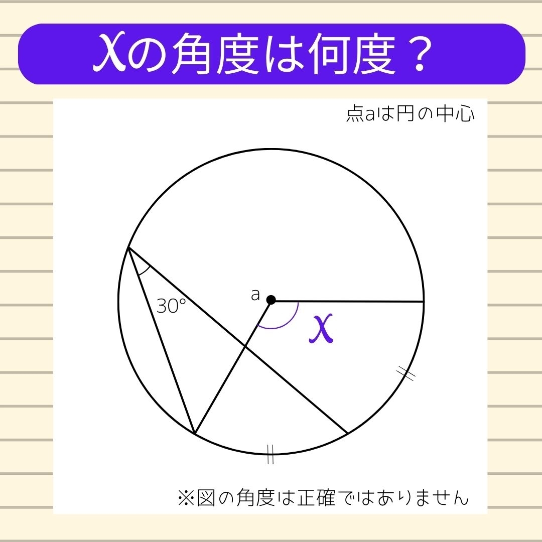 【角度当てクイズ Vol.176】xの角度は何度？