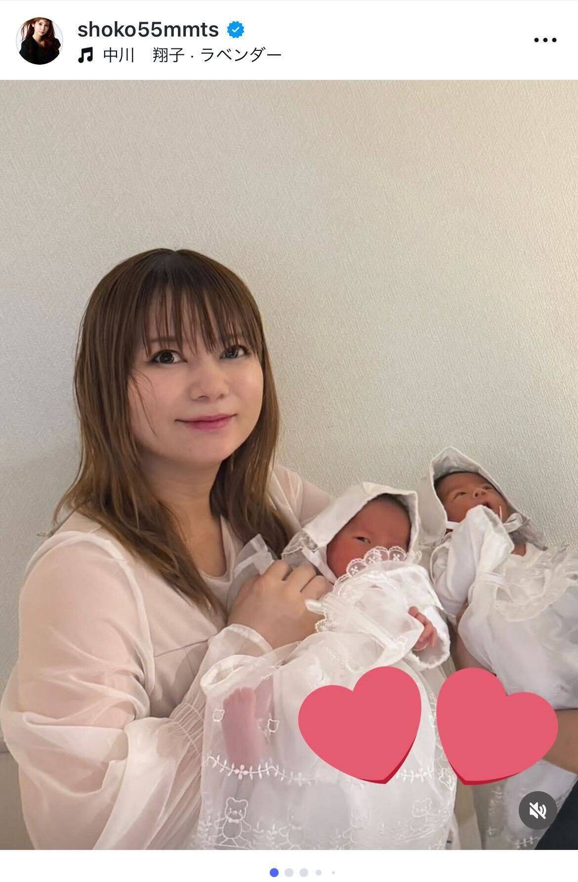 中川翔子、双子の赤ちゃんと無事退院を報告「この宇宙に爆誕して初めての外の世界」