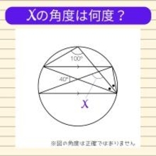 【角度当てクイズ Vol.2078】xの角度は何度？