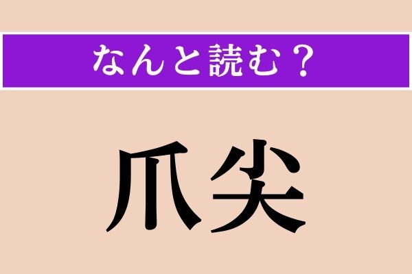 【難読漢字】「爪尖」正しい読み方は？「そうせん」とも読むのですが…