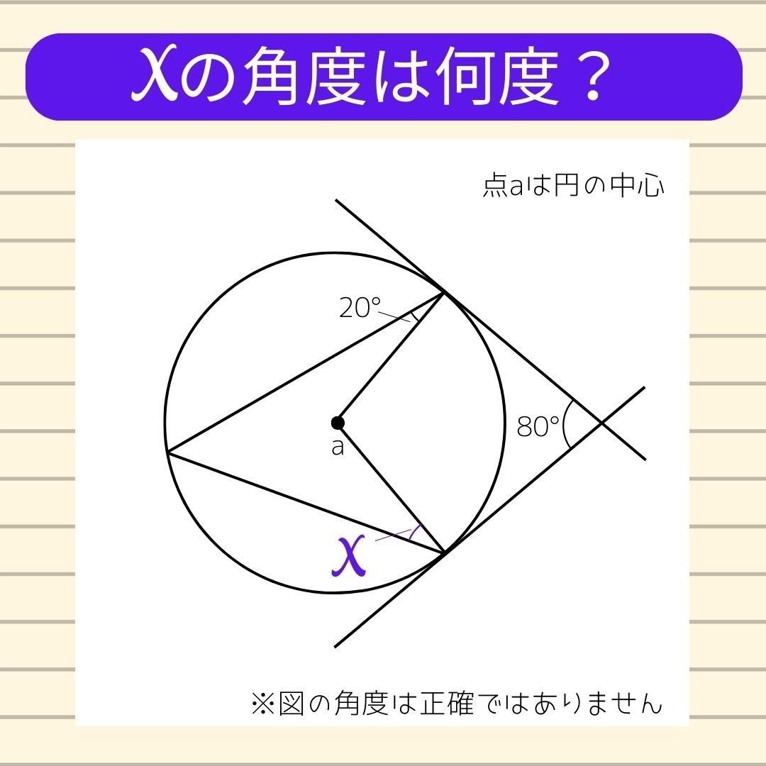 【角度当てクイズ Vol.645】xの角度は何度？