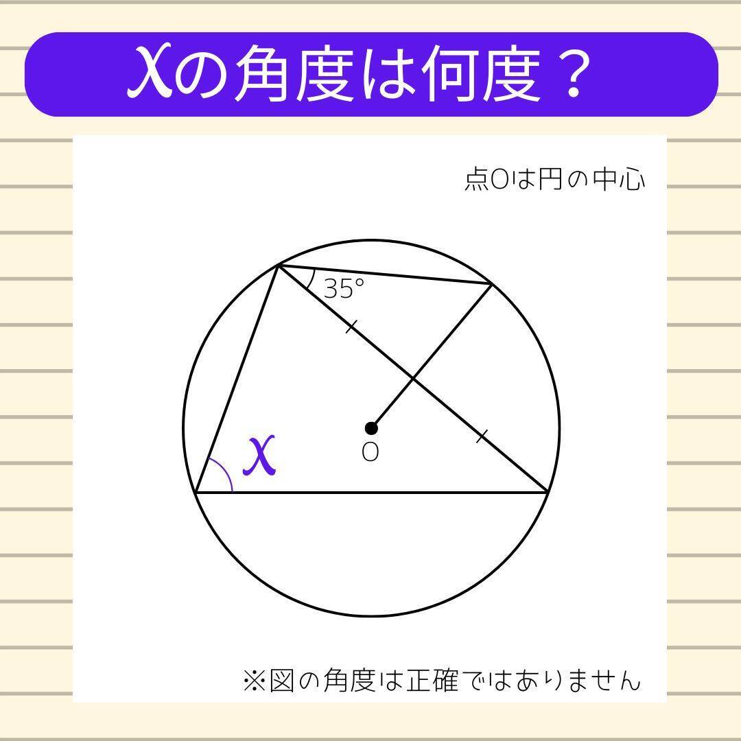 【角度当てクイズ Vol.2208】xの角度は何度？
