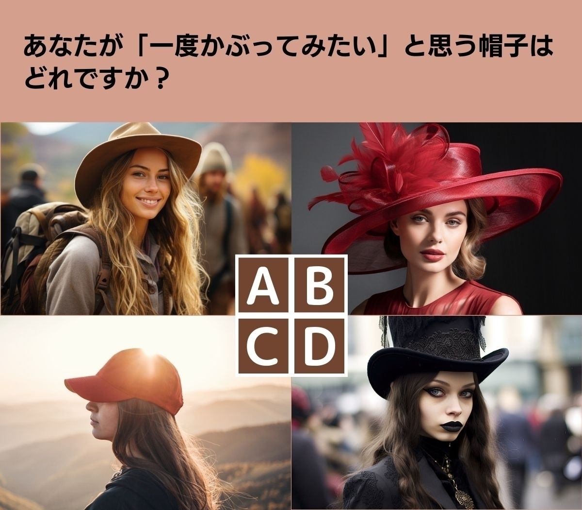 【心理テスト】帽子に隠されたあなたの心の“反対側”は？