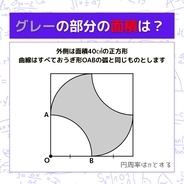 【図形問題】グレーの部分の面積を求めよ！＜Vol.766＞