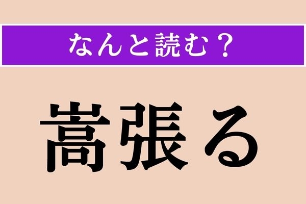 【難読漢字】「嵩張る」正しい読み方は？ 場所をとります