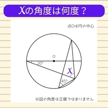 【角度当てクイズ Vol.1262】xの角度は何度？