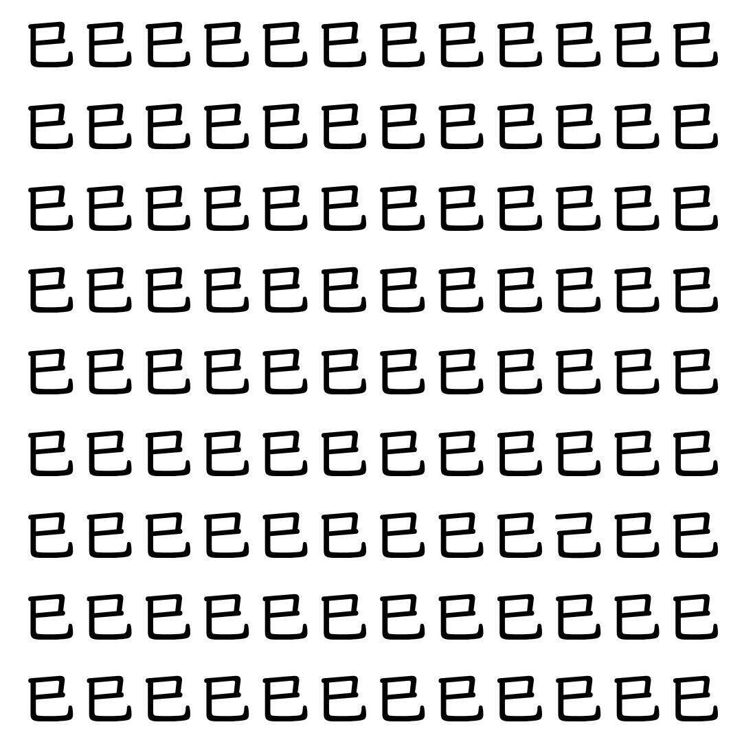 【漢字探し】ずらっと並んだ「巳」の中にまぎれた別の漢字一文字は？