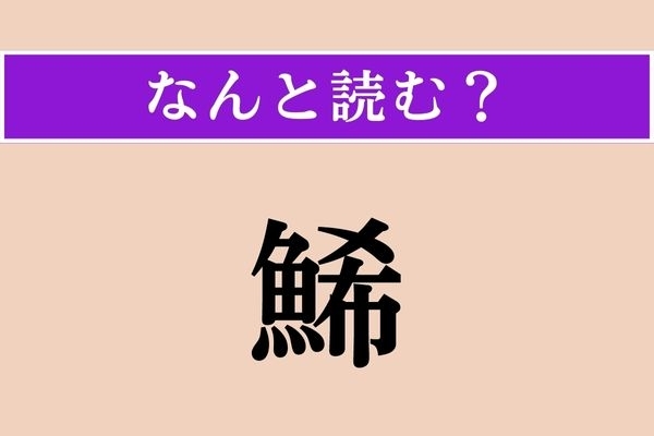 【難読漢字】「鯑」正しい読み方は？ なんの魚だろう…？