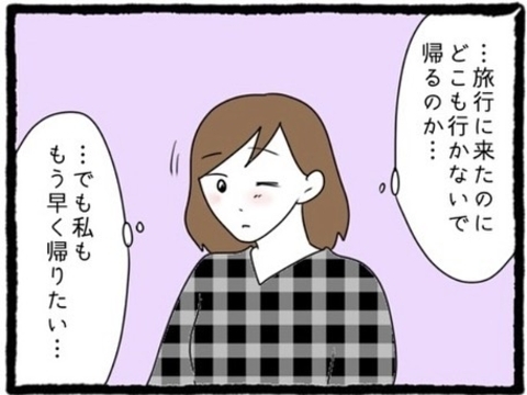 【漫画】旅行に来たのに観光も何もしないで帰ることに【初めての彼氏はモラハラ男 Vol.32】の画像