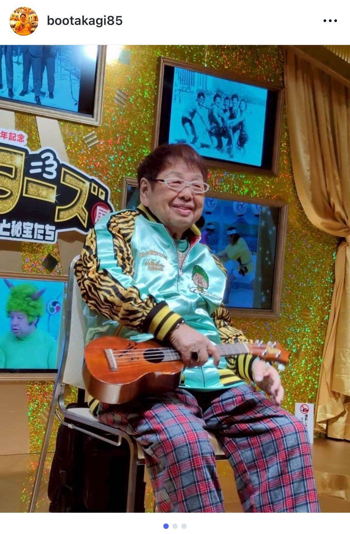 高木ブー、「ドリフターズ展」でウクレレ片手に来場者を歓迎　加藤茶は体調不良で欠席