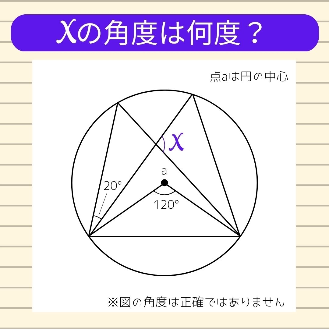 【角度当てクイズ Vol.146】xの角度は何度？