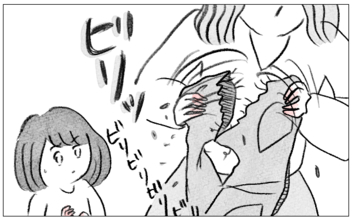 父親と別居し、変わった母…服を切り刻み、娘に罪悪感を植え付ける