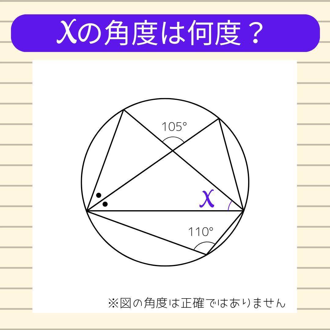 【角度当てクイズ Vol.2221】xの角度は何度？＜全3問＞