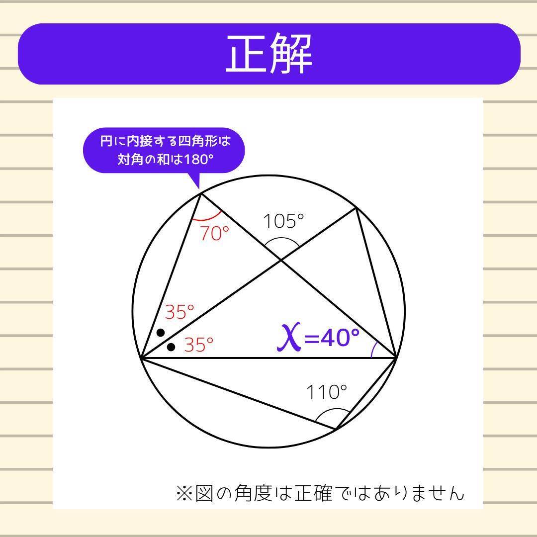 【角度当てクイズ Vol.2221】xの角度は何度？＜全3問＞