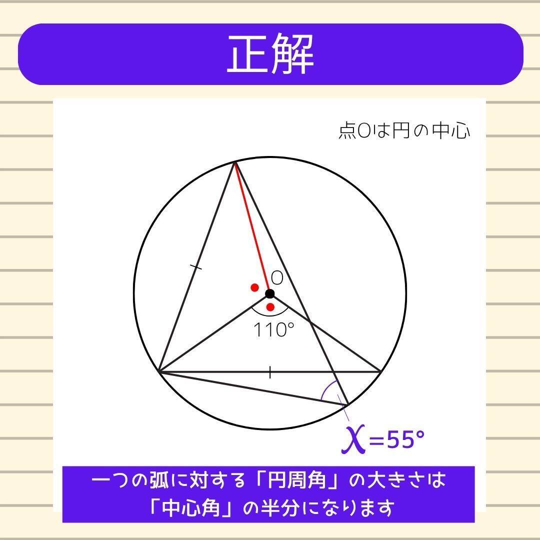 【角度当てクイズ Vol.2396】xの角度は何度？