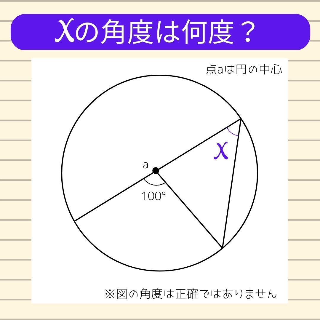 【角度当てクイズ Vol.181】xの角度は何度？