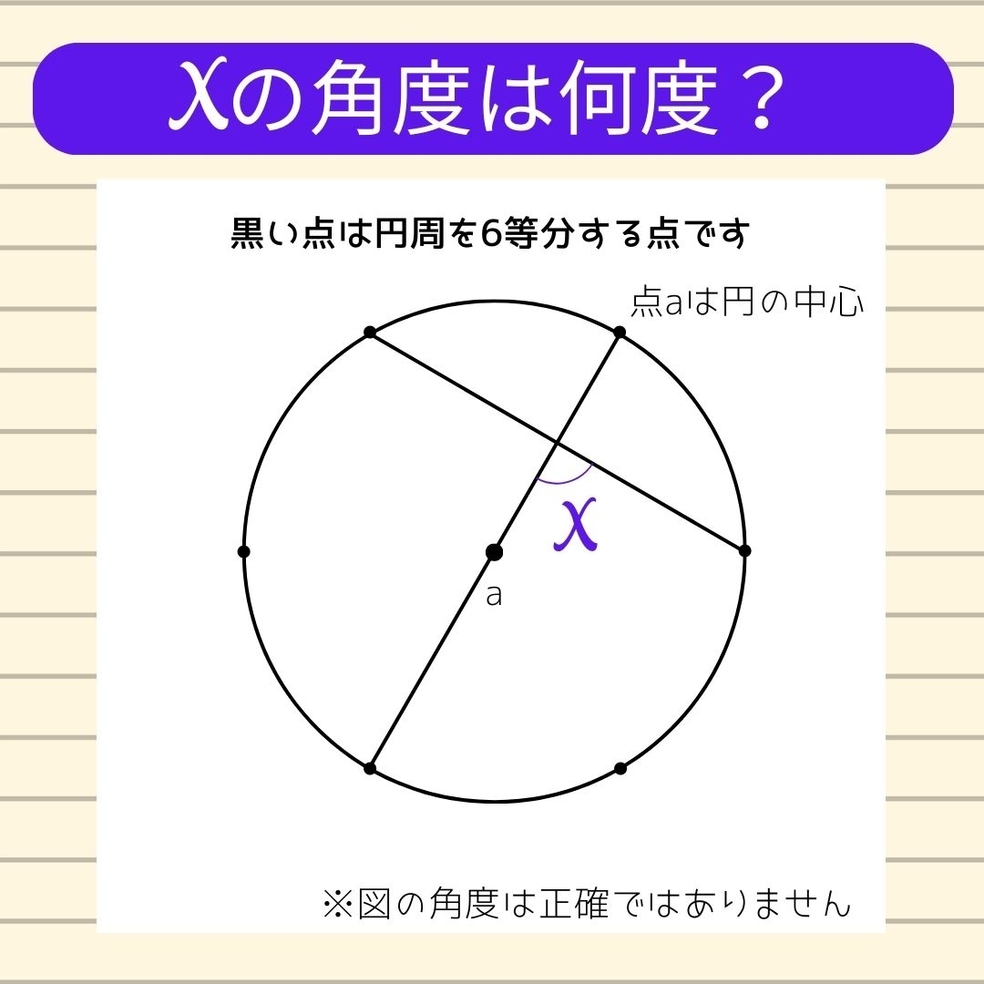 【角度当てクイズ Vol.274】xの角度は何度？