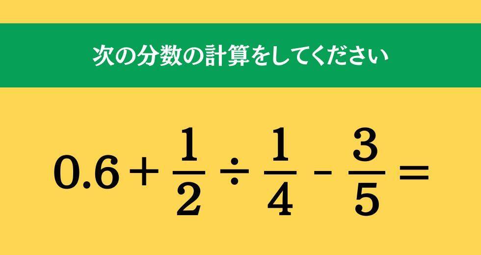 大人ならわかる？ 小学校の「算数」問題＜Vol.1679＞