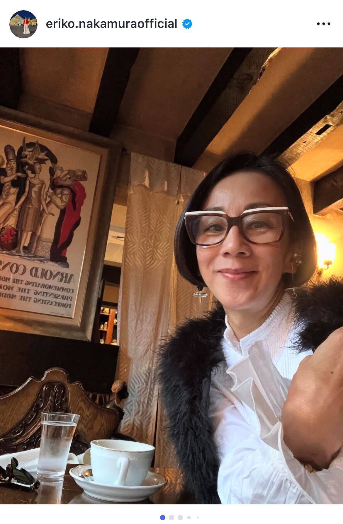 中村江里子、20代から通い続けた思い出のカフェで偶然の再会「なんだか良い日だなぁ」