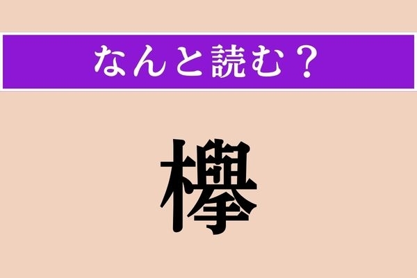 【難読漢字】「欅」正しい読み方は？ 欅って、読めない？