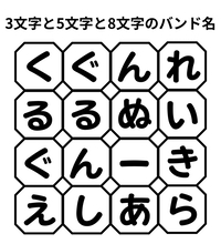 【単語パズル Vol.33】3文字と5文字と8文字のバンド名を見つけて！
