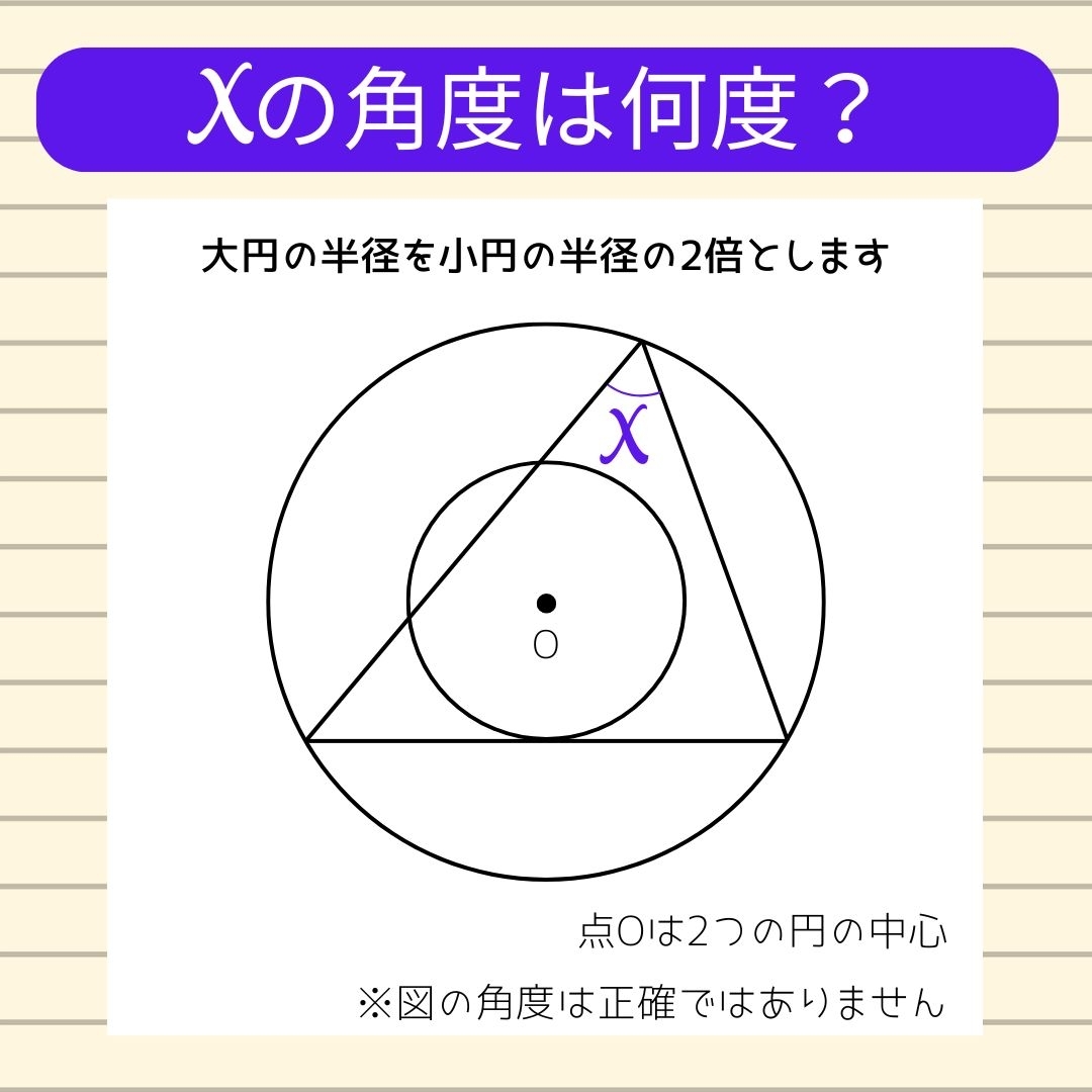 【角度当てクイズ Vol.1088】xの角度は何度？