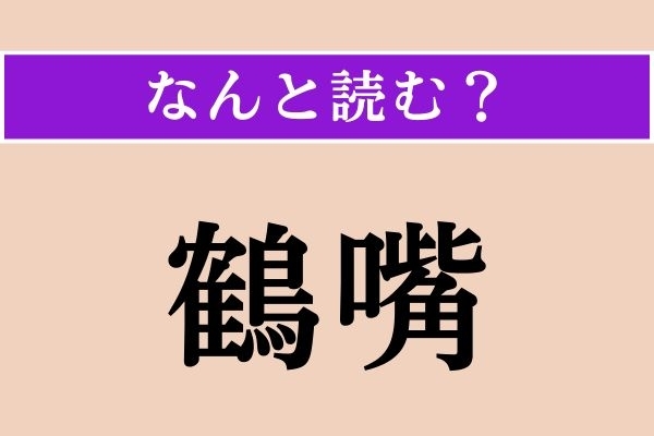 【難読漢字】「鶴嘴」正しい読み方は？「嘴」は「くちばし」とも読みますが…