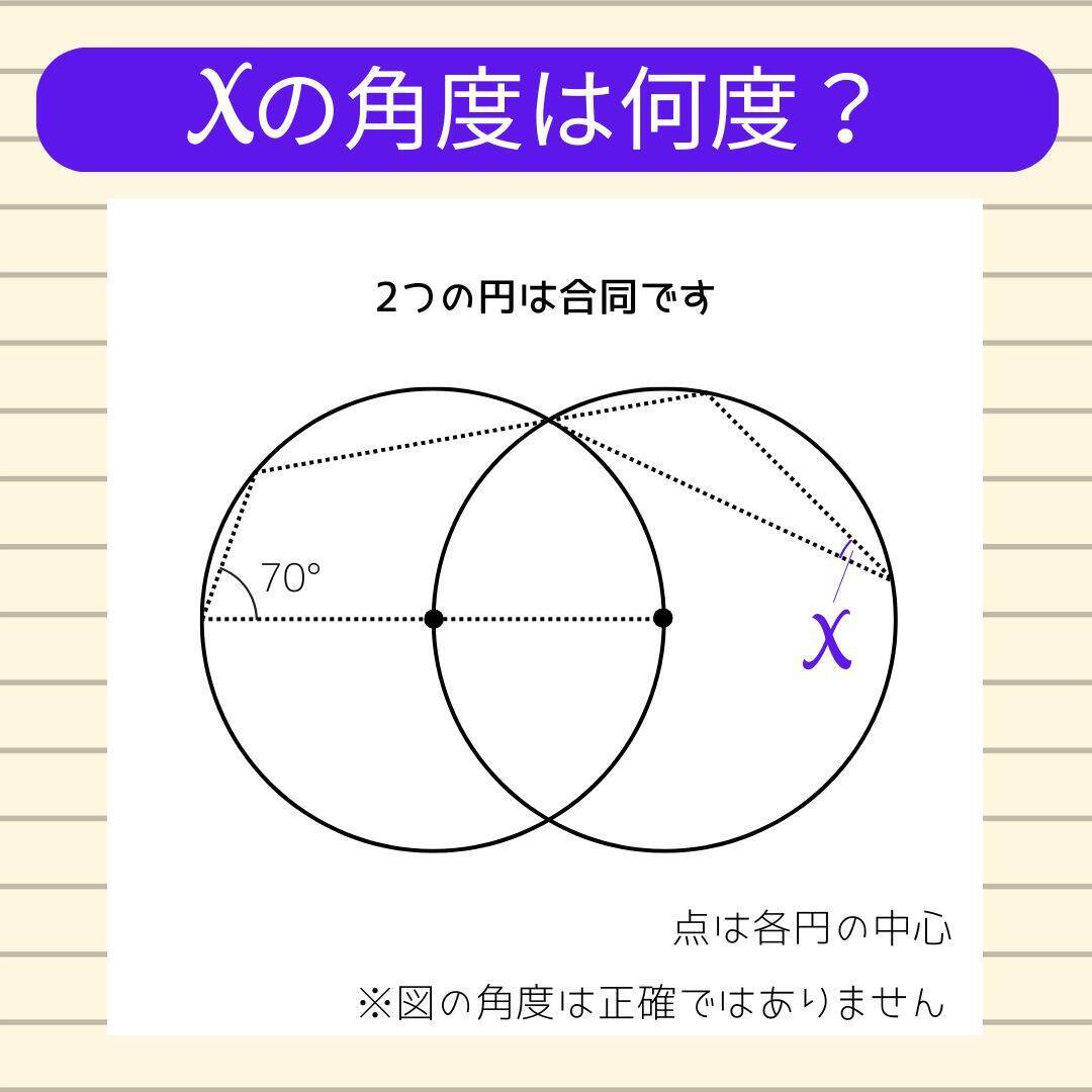 【角度当てクイズ Vol.2226】xの角度は何度？