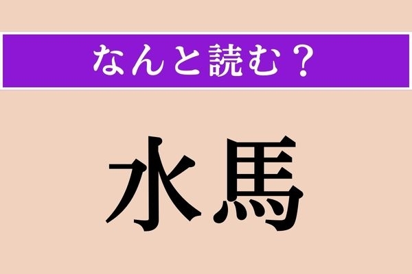 【難読漢字】「水馬」正しい読み方は？ 水の上に乗っています