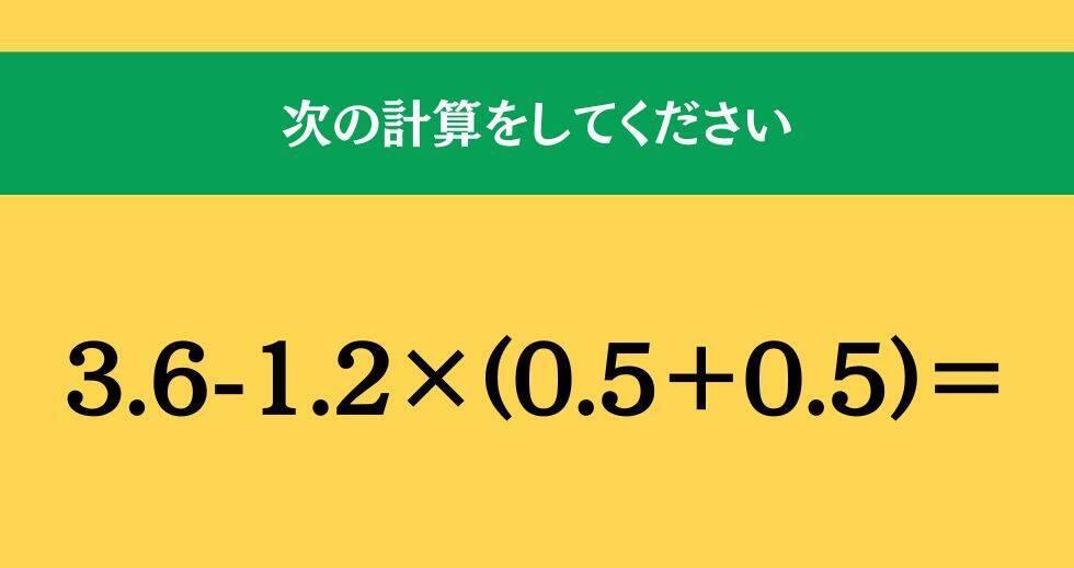 大人ならわかる？ 小学校の「算数」問題＜Vol.1776＞