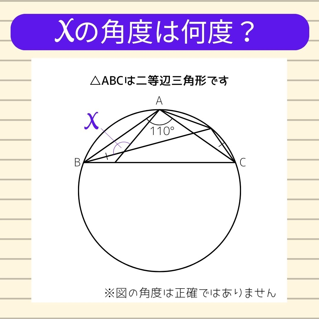 【角度当てクイズ Vol.2006】xの角度は何度？