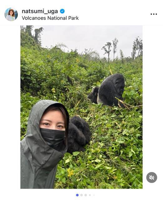 宇賀なつみ、ルワンダでマウンテンゴリラと貴重な対面体験「生涯忘れられない経験」