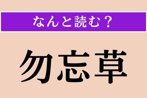 【難読漢字】「勿忘草」「五月蠅」「埃及」読める？