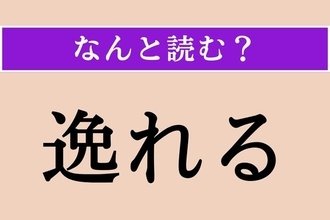 【難読漢字】「逸れる」正しい読み方は？「それる」以外の読み方は？