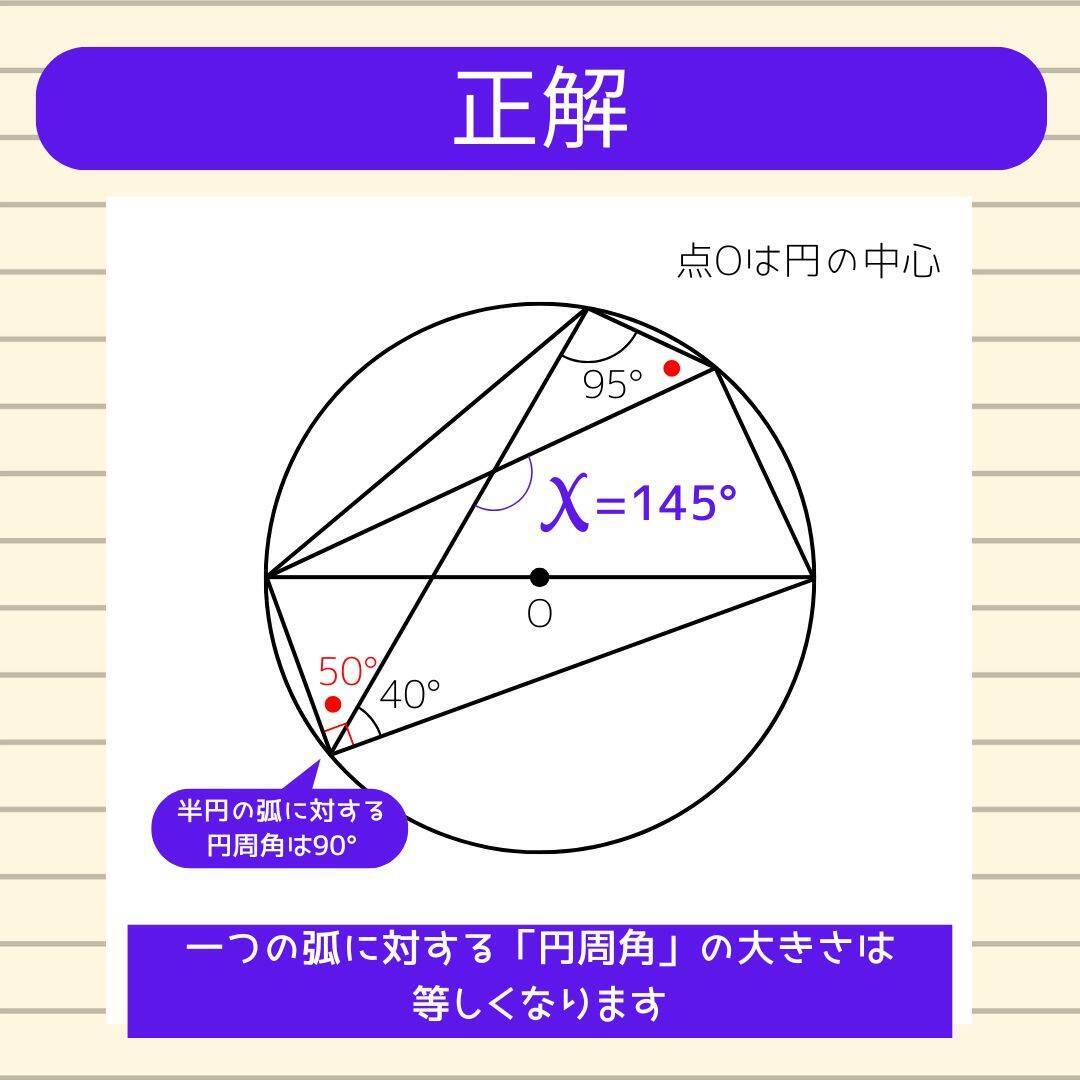【角度当てクイズ Vol.1924】xの角度は何度？