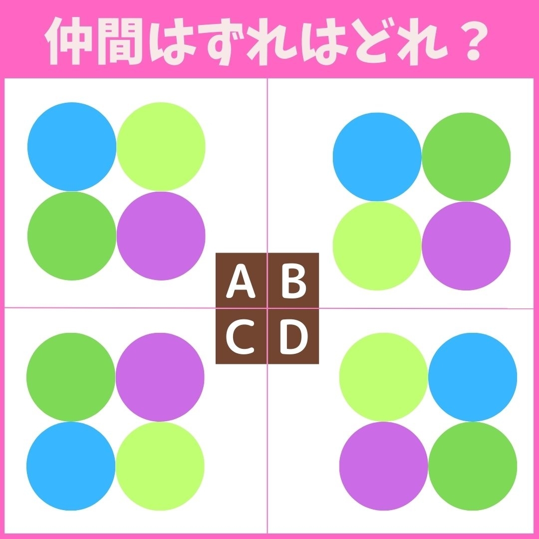 【仲間はずれの図形はどれ？】4つの図形のうち、他と異なるものを1つ見つけてください＜Vol.28＞