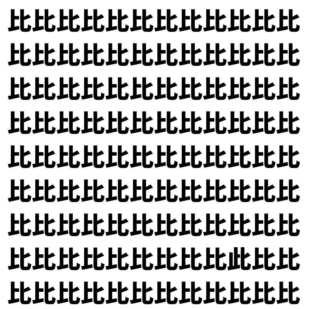 【漢字探し】ずらっと並んだ「比」の中にまぎれた別の漢字一文字は？