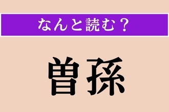【難読漢字】「曽孫」正しい読み方は？ 血縁関係を表す言葉です