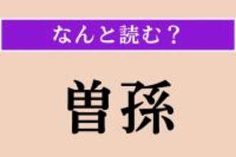【難読漢字】「曽孫」正しい読み方は？ 血縁関係を表す言葉です
