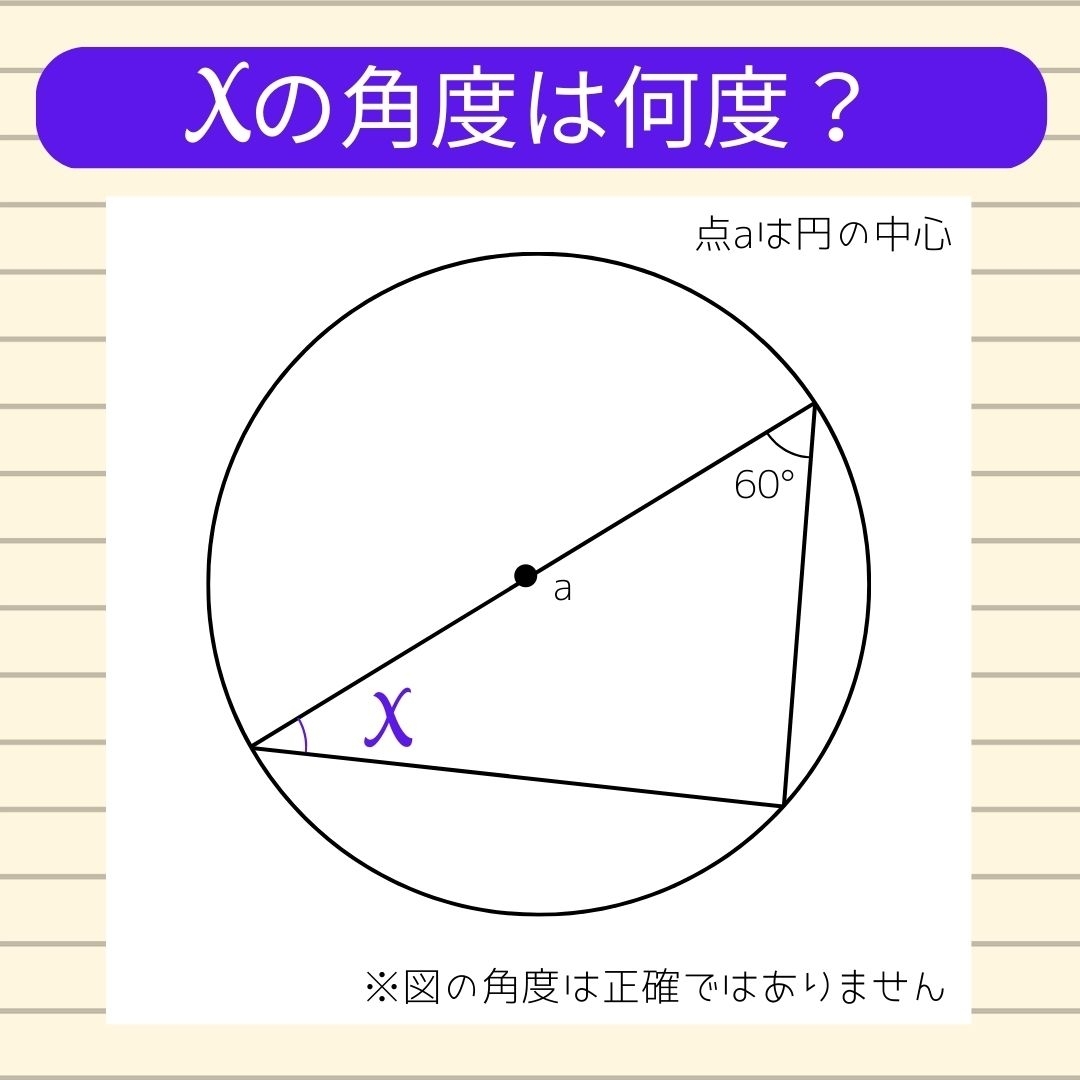 【角度当てクイズ Vol.140】xの角度は何度？