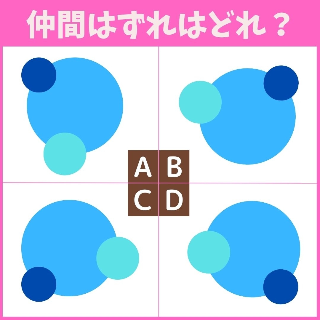 【仲間はずれの図形はどれ？】4つの図形のうち、他と異なるものを1つ見つけてください＜Vol.30＞
