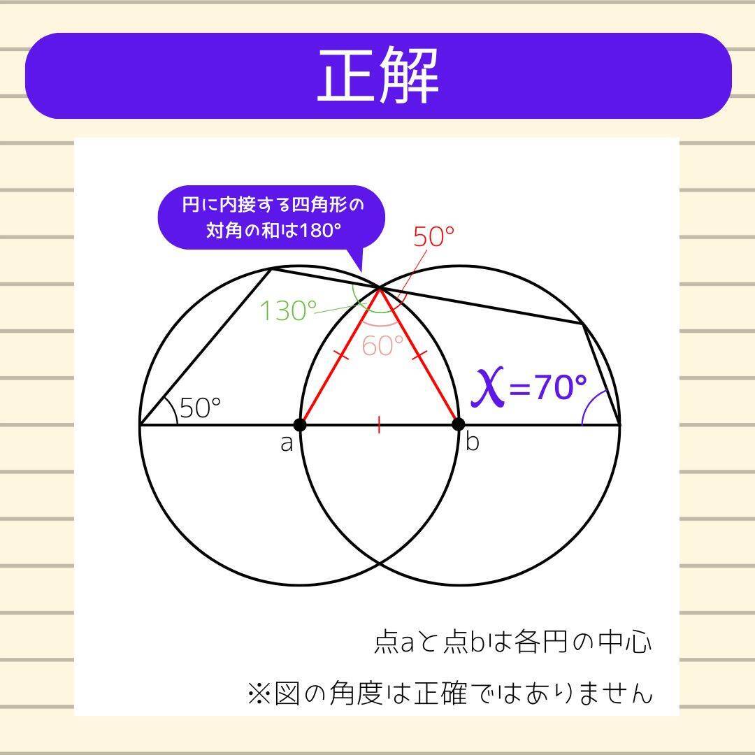 【角度当てクイズ Vol.767】xの角度は何度？